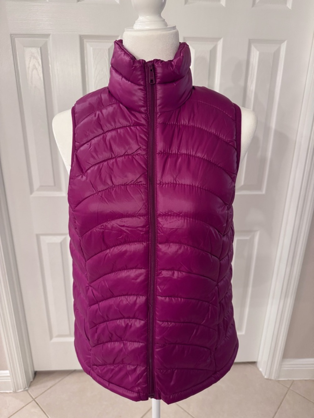 Old Navy Quilted Puffer Vest - Raspberry
